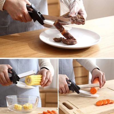 ciseaux de cuisine trancher et servir en 1 seul geste
