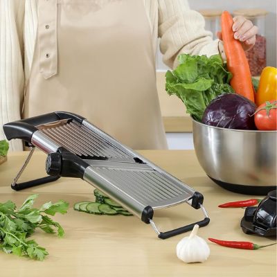 mandoline cuisine bouton réglage ingénieux pour épaisseur désirée