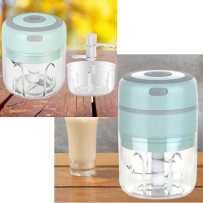 mini hachoir electrique ensemble 100, 250 et 300 ml vert