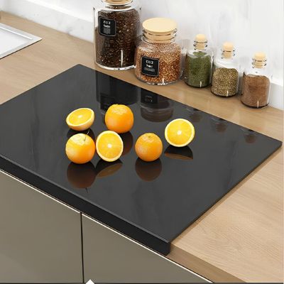 planche à decouper design élégant en acrylique noir