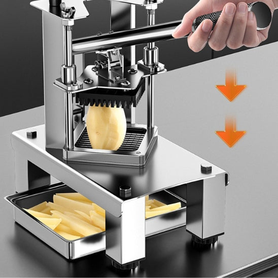 coupe frites poignée ergonomique réduit l'effort nécessaire