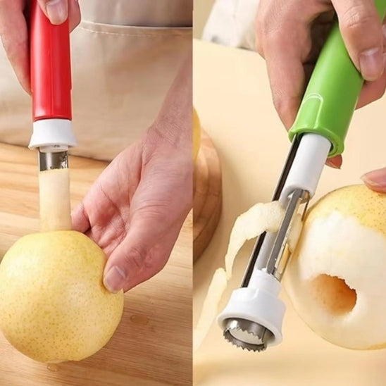 Éplucheur de Fruits 2 en 1 peut éplucher et enlever les coeurs