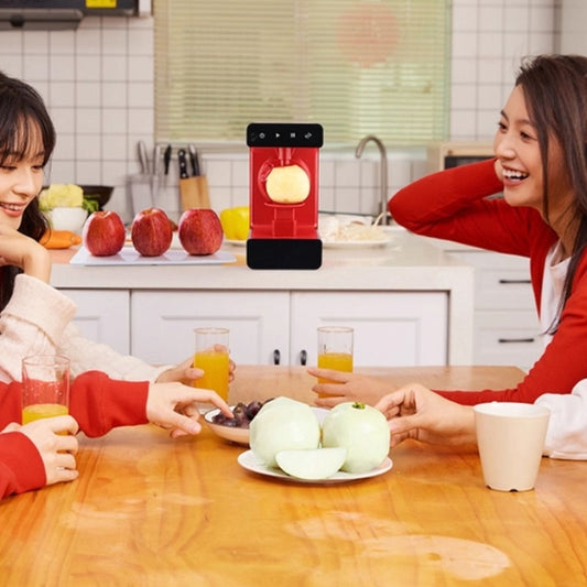Eplucheur Pomme Electrique jeunes filles qui placotent en mangeant des fruits épluchés