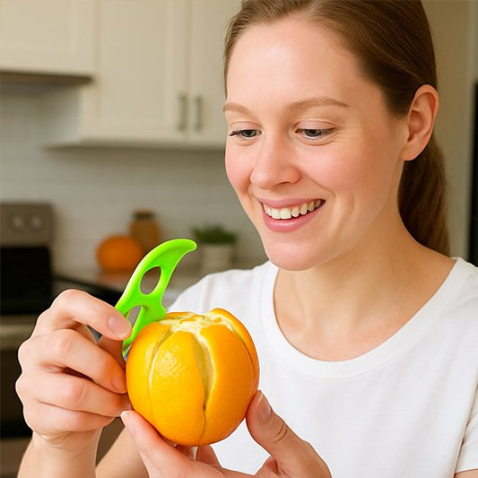 Pele Agrume une maman qui épluche facilement une orange